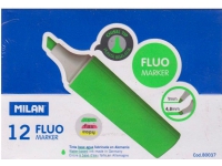 Milan Fluo highlighter, flat, med skrå tupp, grønn 80037