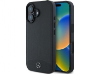 Mercedes MEHMP16S23RBARK iPhone 16 6.1 black/black hardcase Textured And Plain Leather MagSafe