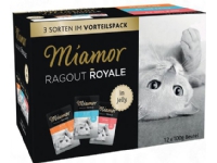 Blandet Prøvepakke Miamor Ragout Royale 12 x 100 g - Kalkun, laks og kalv