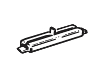 22214 N Fleischmann-skena utan ballast)Rälskoppling, isolerad