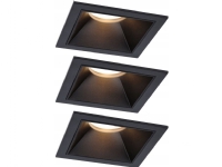 Paulmann 93125 Cole LED-indbygningslys Sæt med 3 stk. LED (RGB) 18 W Sort