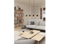 EGLO BAILRIGG LANGBORD 4XE27 SORT/NATUR FSC