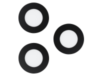 EGLO FUEVA-Z recessed spot Ø85 mm black 3-pack