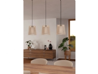 EGLO FATTORIA LANGBORD 3L E27 SORT/BRUN/HVID