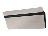 EICO Unique Collection EicoE24 Sand Stone - Link - Panser - skorsteinvinklet - bredde: 90 cm - dybde: 42.2 cm - ekstraksjon og resirkulasjon (-) - med intern motor - svart/sandstein/svart glass