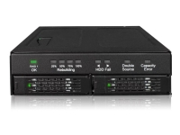 ICY Dock ToughArmor RAID MB902SPR-B R1 - Intern RAID-brønn - 2.5 - SATA 6Gb/s - RAID 1, JBOD - SATA 6Gb/s - svart