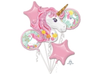 AMSCAN Unicorn folieballonbuket - 1 multifunktionelt sæt