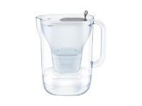 BRITA Style - Vannfiltermugge - Størrelse 23.9 x 10.5 cm - Høyde 27.3 cm - 2.4 L - soft gray/white
