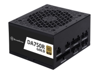 SilverStone DA750R Gold - Strømforsyning (intern) - helt modulær - ATX12V 3.0 - 80 PLUS Gold - AC 90-264 V - 750 watt - aktiv PFC - svart