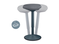 Leitz Ergo Active Stå-balansestol med komfortsete, mørkegrå Standing desk stool - 100% resirkulert stoff - Opptil 110 kg