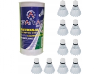Spartan Badminton fjerbolde Nylon Hvid Slidstærk Solid SPARTAN 10 stk