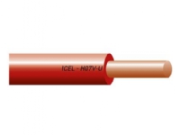 Installationsledning, pvc 1x2,5 mm² PVL rød 450/750V ring, kabeldiameter 3,9 mm - (100 meter)