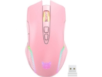 Onikuma mus CW905 RGB trådløs mus, rosa