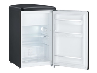 SEVERIN Retro RKS 8832 - Kjøleskap med fryserboks - tabletop - bredde: 55 cm - dybde: 61.5 cm - høyde: 89.5 cm - 108 liter - Klasse D - svart
