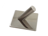 HOME It® selvklæbende enkelt krog i rustfrit stål 4 x 4 cm spejlblank