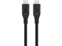 Goobay 74183, 1 m, USB C, USB C, USB4 Gen 2x2, 40 Gbit/sek., Sort