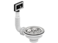 LAVABO S2 bundventil m/overløb rustfrit Stål