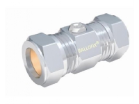 Broen Ballofix Kuglehane 15x15 mm. Med håndtag. Til kobber og pex. Krom