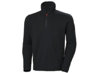 Fleece Kensington 72251 halv lyn sort L