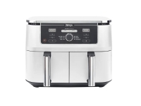Ninja AF400EU, Varmluftsfritös, 9,5 l, Dubbel, Vit, Rotations-, Röra, Fristående