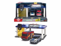 Dickie SOS Redningsstasjon 34 cm med 2 DICKIE TOYS kjøretøy