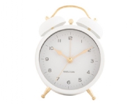 Karlsson Classic Twin, Quartz vekkerklokke, Rund, Gull, Hvit, Innendørs, 12 timers, 1 stykker