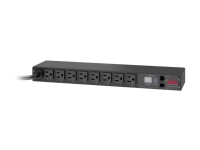 APC Switched Rack PDU AP7900B - Strømfordelerenhet (kan monteres i rack) - AC 100-120 V - inngang: NEMA 5-15P - utgangskontakter: 8 (NEMA 5-15) - 1U - 3.65 m kabel - for P/N: SMX1000C, SMX1500RM2UC, SMX1500RM2UCNC, SMX750C, SMX750CNC, SRTL3KRM1UC