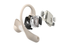 Shokz OpenFit - True wireless-hodetelefoner med mikrofon - åpent øre - over-øret-montering - Bluetooth - beige