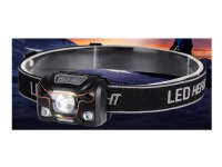 Superfire HL78 - Hodelykt - LED - 5-modus - 5 W - hvitt/rødt lys - 6000 K - svart