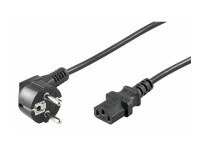MicroConnect PowerCord - Strømkabel - power IEC 60320 C13 til power CEE 7/7 (hann) - 50 cm - 90°-kontakt - svart