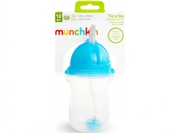 MUNCHKIN-drikkedunk med sugerør og vægt, blå, 12 måneder+, 296 ml, 01246101