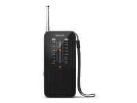 Bilde av Batteri-driven fick-radio med inbyggd högtalare. Analog FM/MW tuner