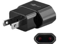 Goobay 45344 strømstik adapter Type A Type C (eurostik) Sort