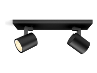 Philips Hue White and Color Ambiance Runner - Lyskaster - LED-pære for søkelys - GU10 - total: 8.4 W - klasse E - varm til kjølig hvitt lys - 2200-6500 K - svart