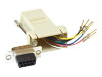 MicroConnect - Seriell adapter - DB-9 (hunn) til RJ-45 (hunn) PC tilbehør - Kabler og adaptere - Adaptere