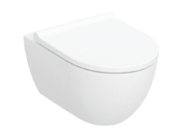 Geberit Acanto sæt væghængt toilet, skjult montering, KeraTect, TurboFlush, med toiletsæde: Soft close