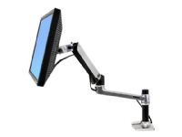 Ergotron LX Desk Mount LCD Arm - Monteringssats (vridbar arm, bordsfäste, förlängningsadapter, kransmontrad bas, 7-tums stång) - för LCD-display - polerat aluminium - skärmstorlek: upp till 34 tum