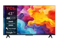 TCL 43V6B - 43 Diagonalklasse (43 synlig) - V6B Series LED-bakgrunnsbelyst LCD TV - Smart TV - Google TV - 4K UHD (2160p) 3840 x 2160 - HDR - Direct LED - børstet titanmetall