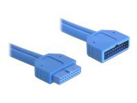 Delock USB 3.0 Pin Header – USB-förlängningskabel – 19-stifts USB 3.0-kontakt (hane) till 19-stifts USB 3.0-kontakt (hona) – USB 3.0 – 45 cm – blå