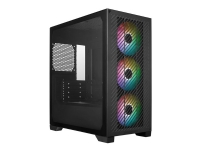 Cooler Master Elite 301 - MT - micro ATX - sidepanel med vindu (herdet glass) - ingen strømforsyning (ATX) - svart - USB/lyd