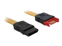 Delock - SATA-forlengelseskabel - Serial ATA 150/300 - SATA (hann) til SATA (hunn) - 1 m - gul PC tilbehør - Kabler og adaptere - Datakabler