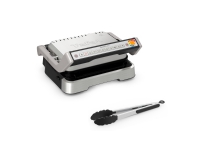 Tefal OptiGrill 2in1 GC773D, Rustfritt stål, Metall, Rektangulær, Knapper, Rotasjon, Griddle, 600 cm²