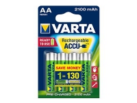 Varta Longlife Accus AA 2100 mAh 4-Pack Nikkel-Metalhydrid (NiMH) Universel AA Flerfarvet Blister HR6