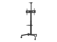 Vision X-Series VFM-F21 - Vogn - for flatpanel / videokonferansesystem - høydejusterbar, maks. 50 kg - stål - svart - skjermstørrelse: 31-80