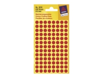 Avery Zweckform - Selv-adhesiv - rød - 8-mm rund 416 etikett(er) (4 ark x 104) runde etiketter Papir & Emballasje - Blokker & Post-It - Notatbøker