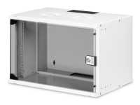 Digitus SOHO PRO Series - Skap - 540x400 mm (WxD) - veggmonterbar - RAL 7035, lysegrå - 7U - 19