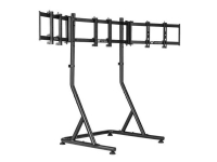 Thermaltake Triple Racing - Stativ - for 3 skjermer - stål - finteksturert svart - skjermstørrelse: 32-55 - plassering på gulv