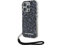 Dėklas Karl Lagerfeld KLHCP16LHZBPKCCU iPhone 16 Pro 6,3 violetinė/violetinė Zebra med ledning