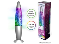 Glitter lampe - Multifarvet H: 34cm