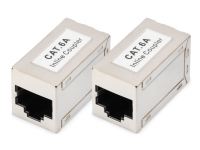 DIGITUS - Nettverkkopler - RJ-45 (hunn) til RJ-45 (hunn) - skjermet - CAT 6a - modular, stifttilordning: 1:1 (en pakke 2)
